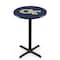 Holland Bar Stool Co 36" Blk Wrinkle Georgia Tech Pub Table L211B3628GATech - alternate 1